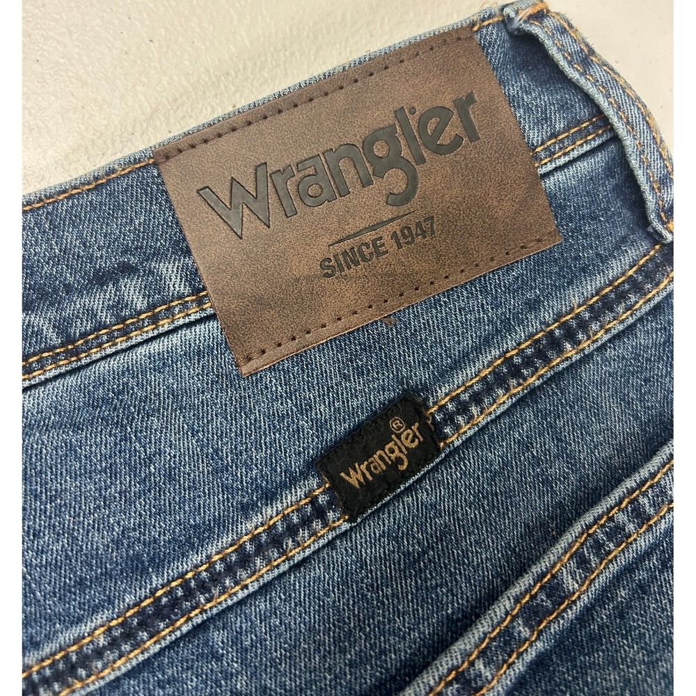Wrangler Regular Fit Mens Blue Stretch Denim Jeans 32x29 1796601 NEW - Picture 5 of 6
